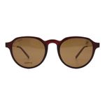 armação para óculos de grau feminino chilli beans linha vista special marrom e vermelho (mp)