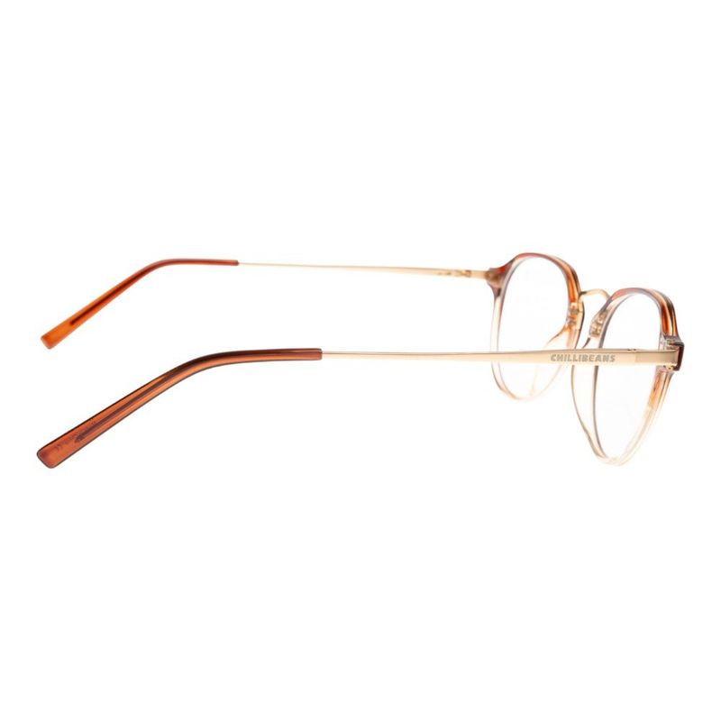 armação para óculos de grau feminino chilli beans linha vista special marrom (mp)