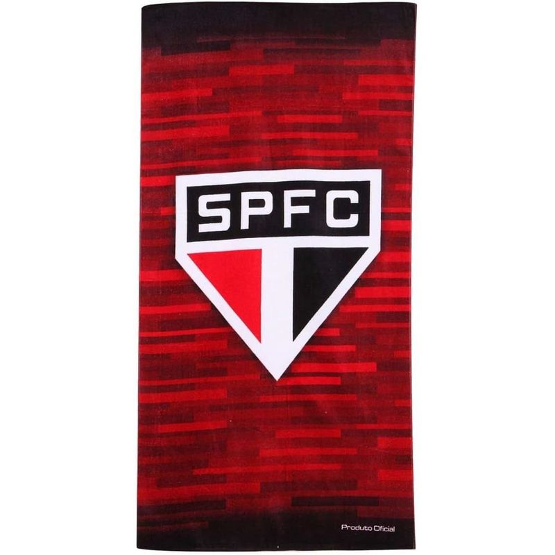 toalha de banho bouton veludo brasão são paulo 70x140cm (mp)