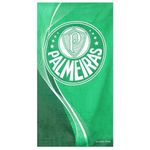 toalha de banho bouton veludo brasão palmeiras 70x140cm (mp)