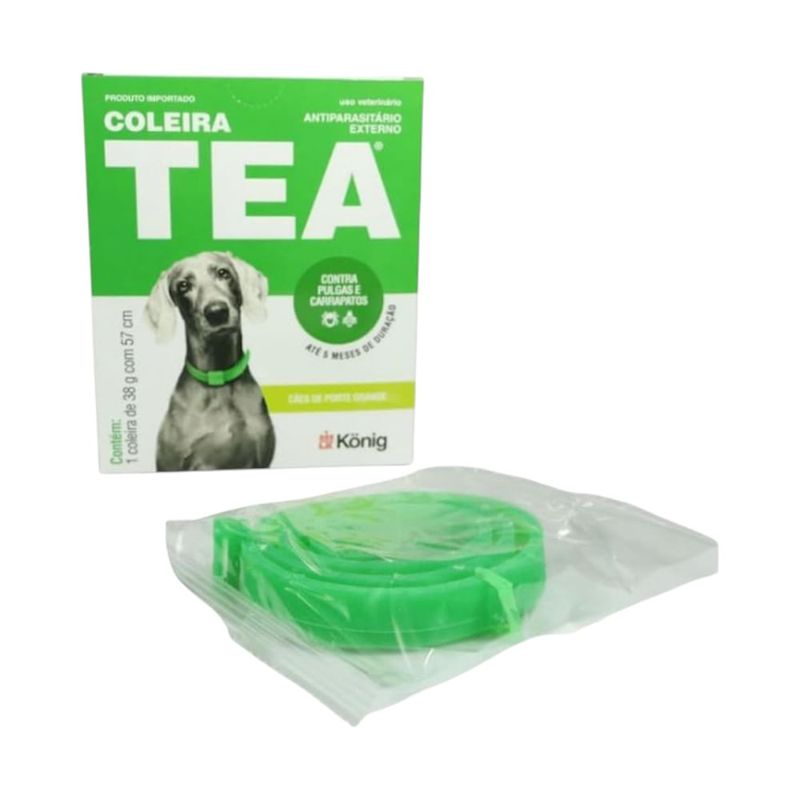 coleira tea antipulgas e carrapatos para cães konig 38g (mp)