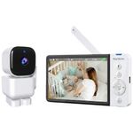 babá eletrônica huion wi-fi tela 5" branco abm720s a-bi