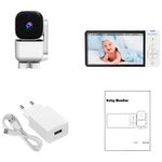 babá eletrônica huion wi-fi tela 5" branco abm720s a-bi