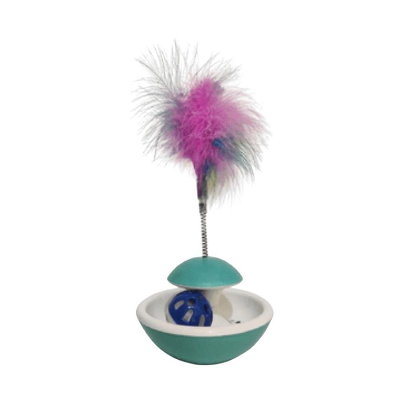 bola de sino para gatos savana com penas (mp)