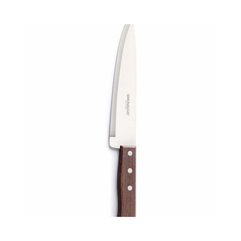 conjunto de talheres para churrasco simonaggio 2 peças inox cabo de madeira (mp)
