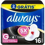 absorvente always noturno com abas suave g 16 unidades