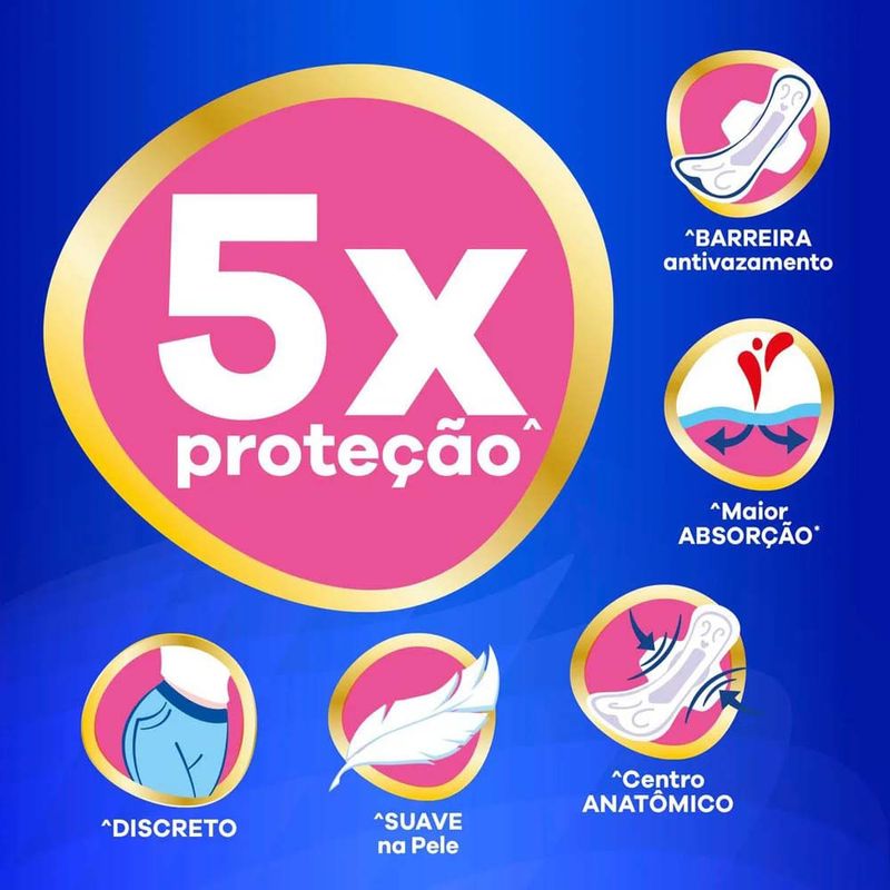 absorvente always noturno com abas suave g 16 unidades