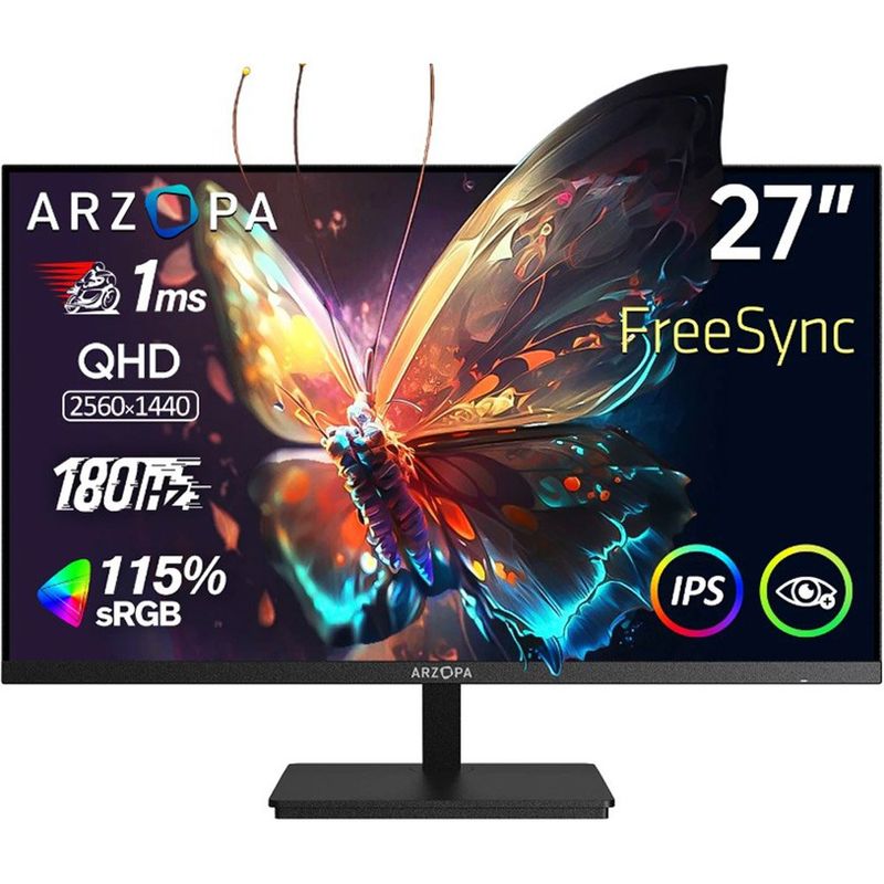 monitor gamer 27" arzopa preto m1rc (a-bi)