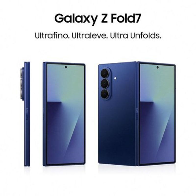 Smartphone Azul Samsung Z Fold 7 512GB 12GB RAM | Bemol