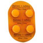 dipirona 500mg + cafeína 65mg 4 comprimidos neo química