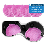 porta-copo antiderrapante 4 peças singaro rosa a-mbi