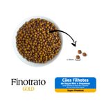 ração cães filhotes finotrato gold raças mini e pequenas 3kg (mp)