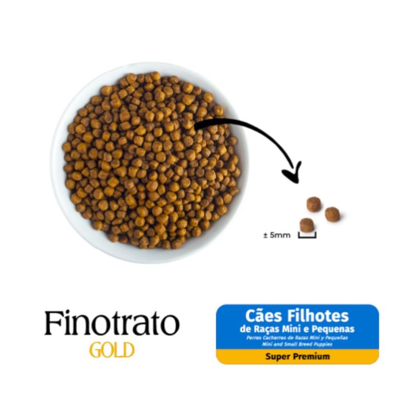 ração cães filhotes finotrato gold raças mini e pequenas 3kg (mp)