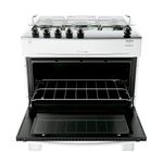 fogão 5 bocas atlas milão top com mesa de inox bivolt branco 300001774