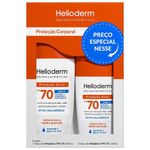 kit protetor solar corporal helioderm fps70 200ml + 120ml