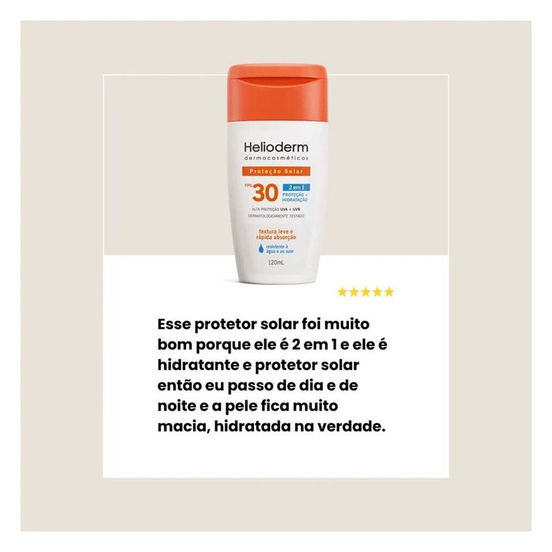 kit protetor solar corporal helioderm fps30 120ml 2 unidades