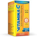 vitamina c ácido ascórbico 200mg/ml 20ml gotas sabor laranja arte nativa