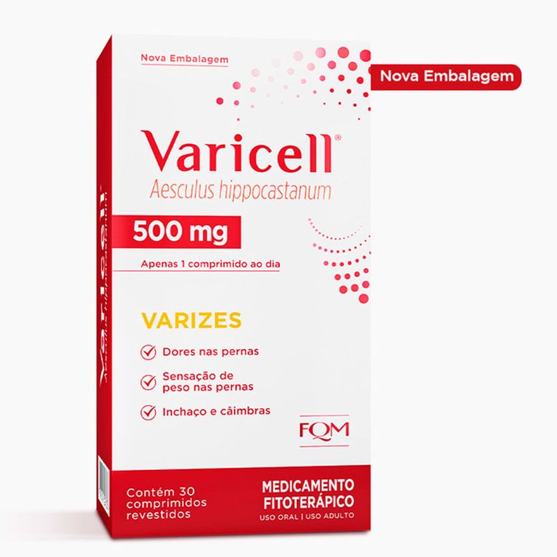 varicell phyto 500mg aesculus hippocastanum 30 cápsulas