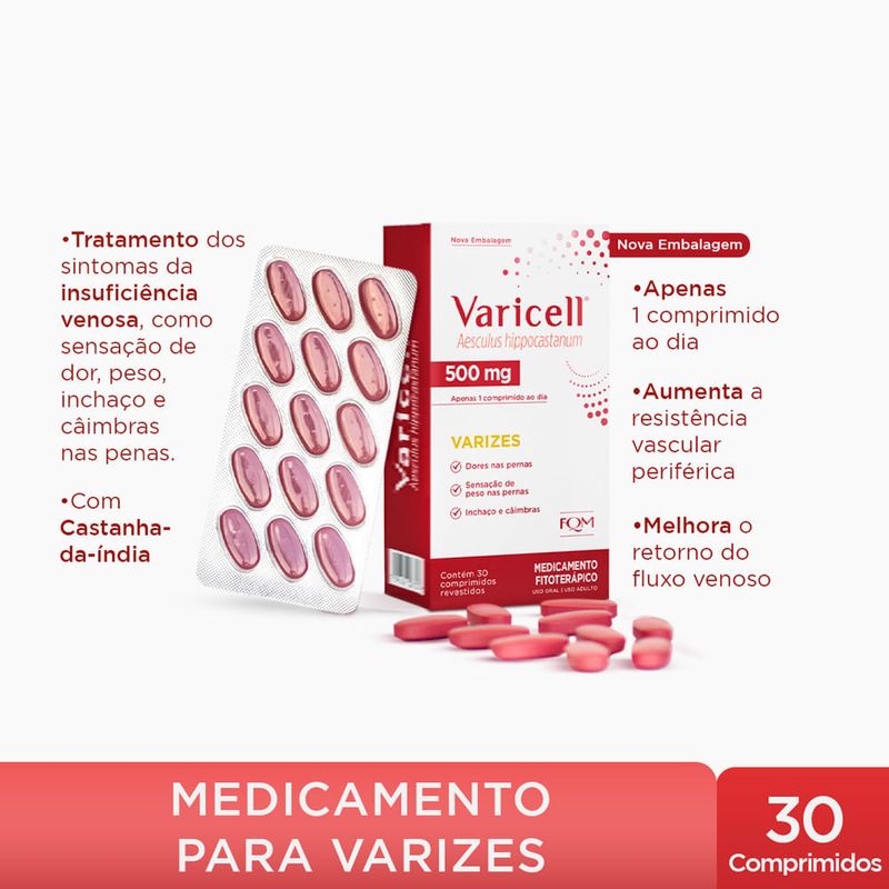 varicell phyto 500mg aesculus hippocastanum 30 cápsulas