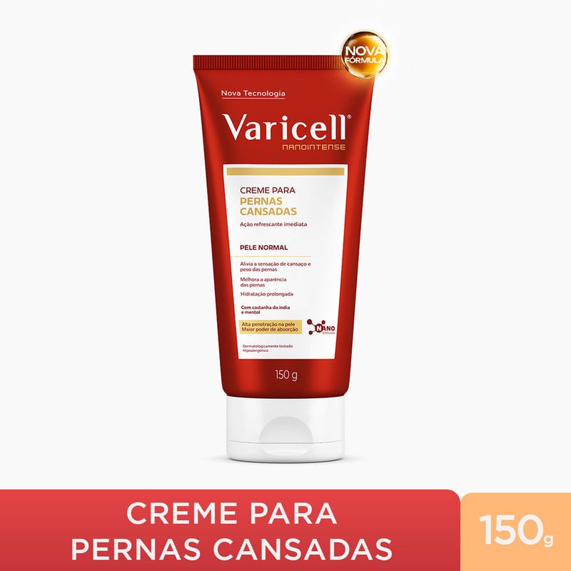 creme para pernas cansadas varicell nanointense pele normal 150g
