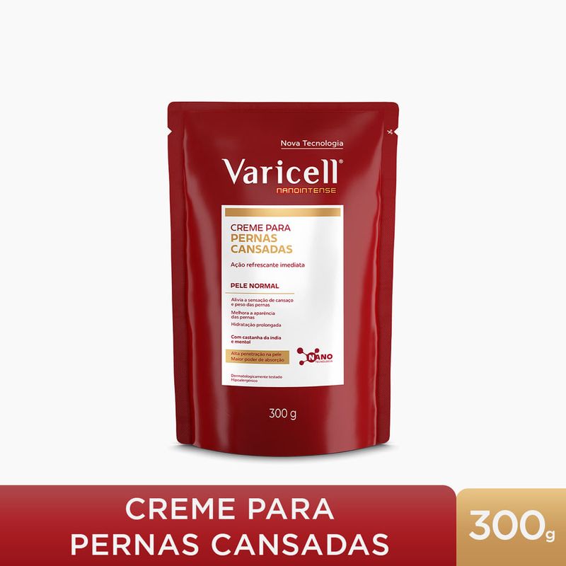 creme para pernas cansadas varicell nanointense refil 300g