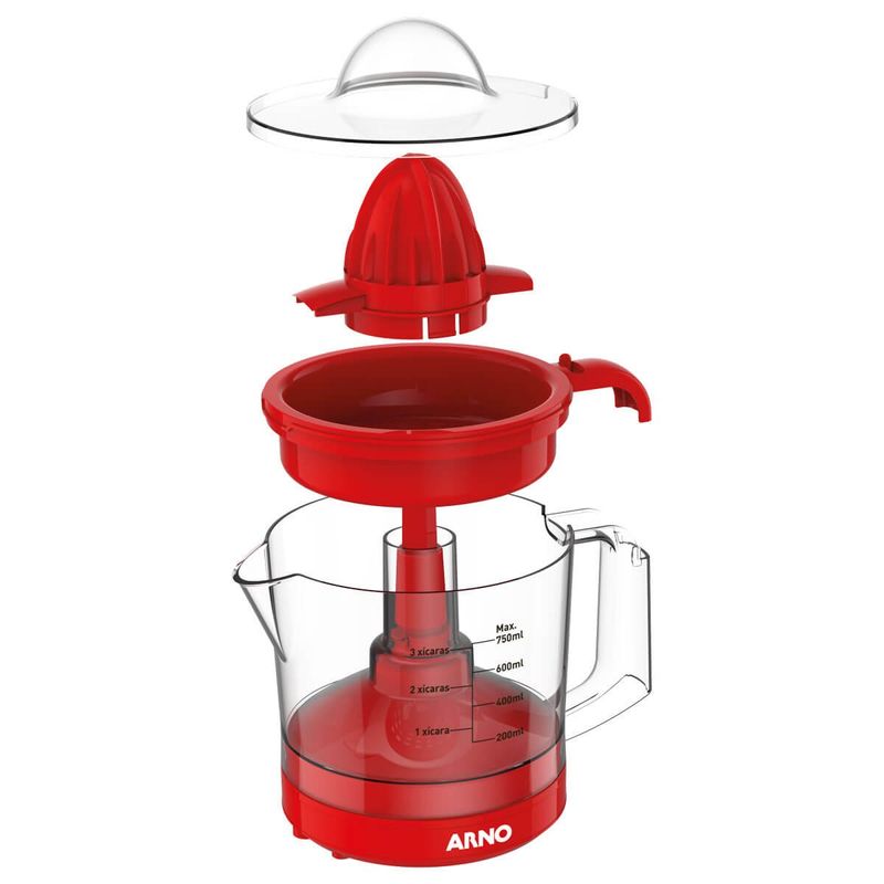 espremedor de frutas suco express 0,75l vermelho arno cp32