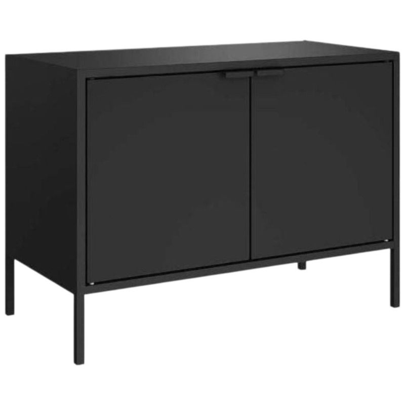 armário balcão baixo itatiaia smart aço preto matte 51x70x35cm (mp)
