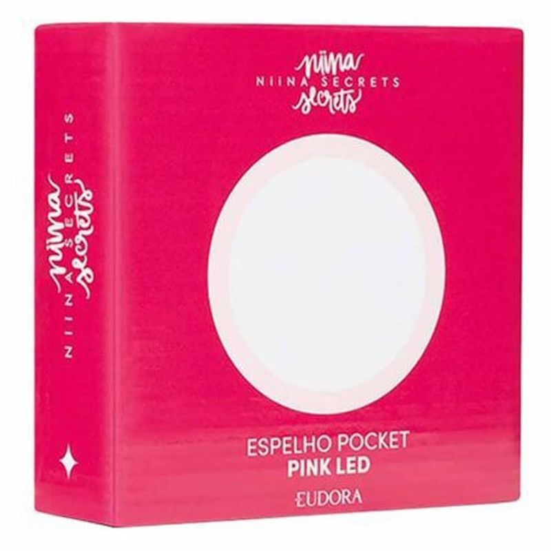 espelho pocket pink led niina secrets