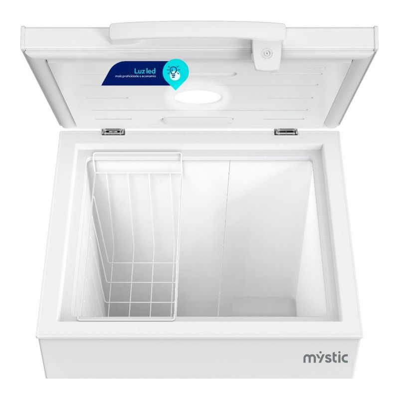 freezer horizontal mystic 99 litros 127v branco my-fz101l (mp)