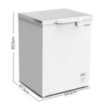 freezer horizontal mystic 99 litros 127v branco my-fz101l (mp)