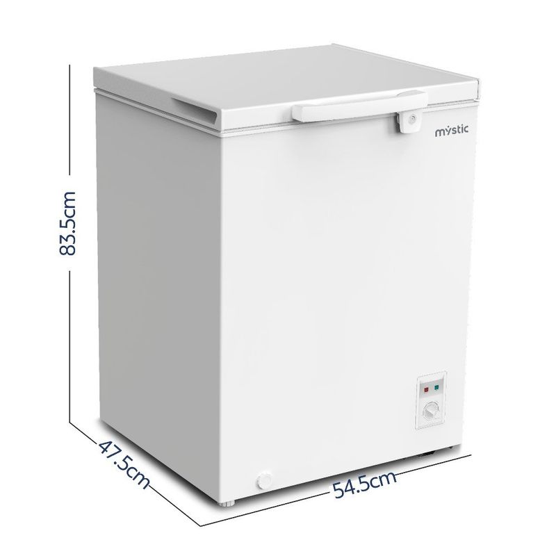 freezer horizontal mystic 99 litros 127v branco my-fz101l (mp)