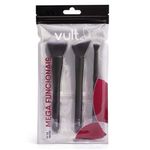 kit 3 pincéis de maquiagem vult mega multifuncionais