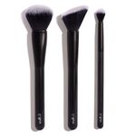 kit 3 pincéis de maquiagem vult mega multifuncionais