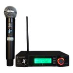 microfone j&f sem fio uhf painel digital fu-671a (mp)