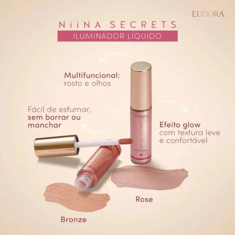 iluminador líquido niina secrets eudora bronze 10ml