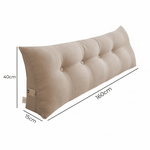 almofada de cabeceira para cama casal xinpan bege 160x40x15cm t-bi