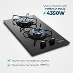 cooktop 2 bocas mondial gás bivolt ctg-04 (mp)