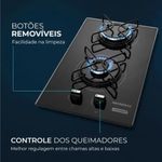 cooktop 2 bocas mondial gás bivolt ctg-04 (mp)