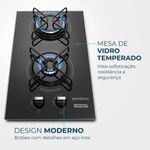 cooktop 2 bocas mondial gás bivolt ctg-04 (mp)