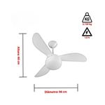 ventilador de teto ventisol fênix 127v branco premium (mp)