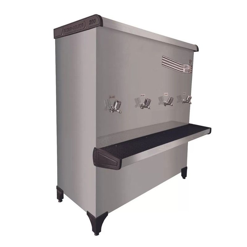 bebedouro industrial acqua gelata 4 torneiras 127v inox pre200 (mp)
