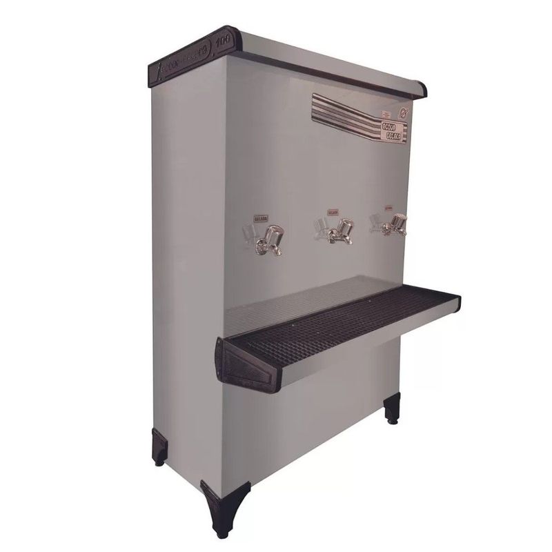 bebedouro industrial acqua gelata 3 torneiras 127v inox pre100 (mp)