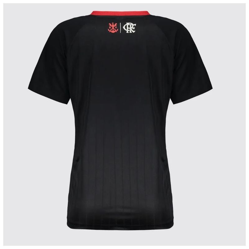 camisa feminina flamengo gg braziline disparar preto (mp)