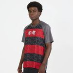 camisa masculina flamengo m braziline harmonia cinza e vermelho (mp)
