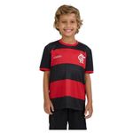camisa juvenil flamengo 14 anos braziline emoção vermelho e preto (mp)
