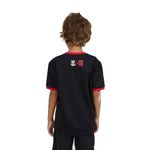 camisa juvenil flamengo 14 anos braziline emoção vermelho e preto (mp)