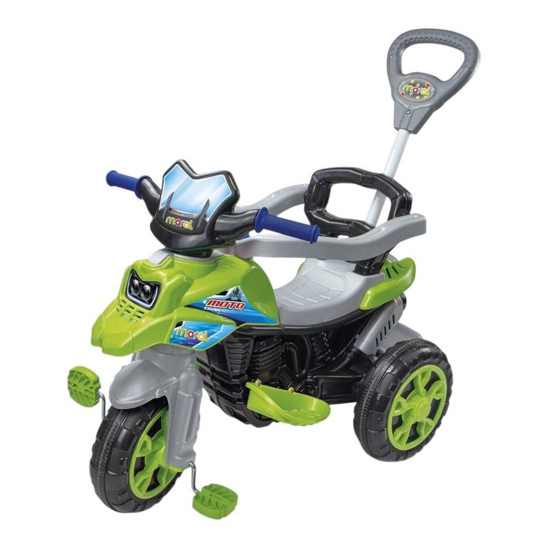 triciclo infantil maral moto trail verde (mp)