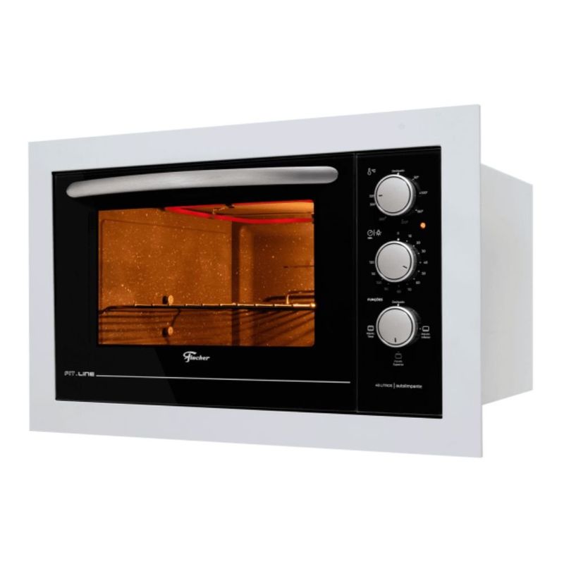 forno elétrico fischer embutir fit line 48l 127v branco (mp)