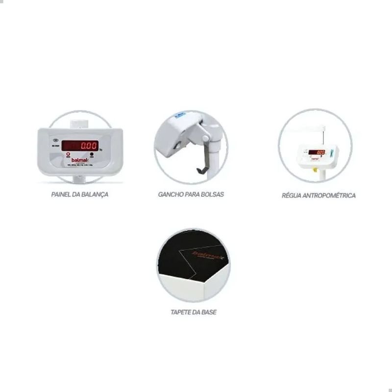 balança digital balmak pesar/medir 300kg bk300fan pa0150 (mp)