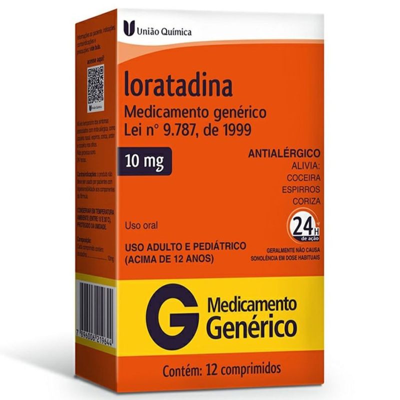 loratadina 10mg 12 comprimidos união química